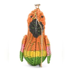 Vibrant Parrot Clutch Handbag